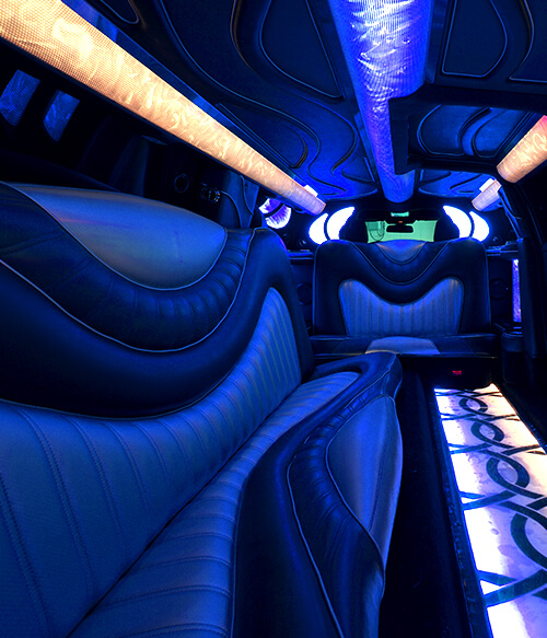 Wedding transportation with reclining seats